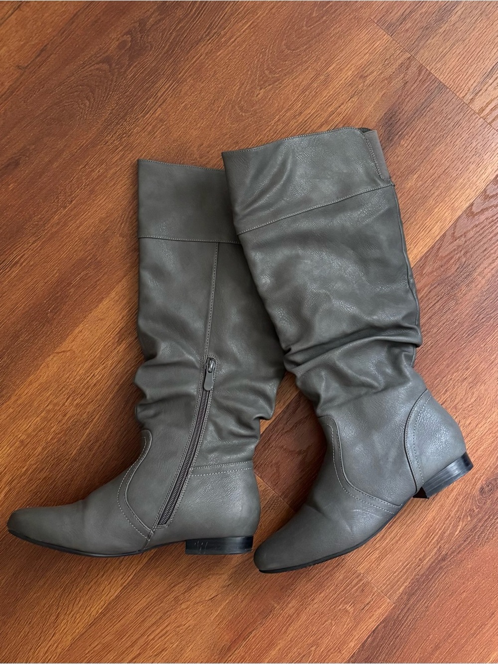 Dream Pairs Gray Slouch Knee-High Boots